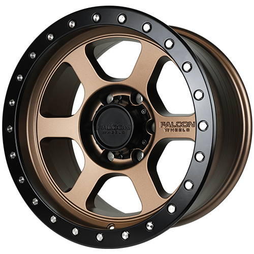 Falcon Wheels T1 Matte Bronze W/ Matte Black Ring - Part Number T1-7983-12-MBR Falcon Wheels T1 Matte Bronze W/ Matte Black Ring Photo