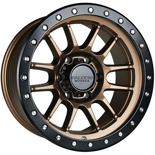 Falcon Wheels T7 Matte Bronze W/ Black Ring Photo