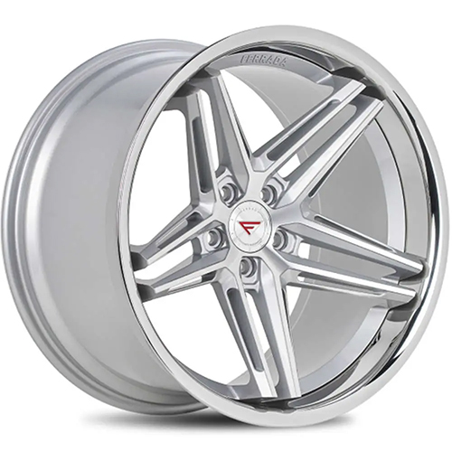 Ferrada CM1 Machined Silver With Chrome Lip - Part Number CM1201055120MS40 Ferrada CM1 Machined Silver With Chrome Lip Photo