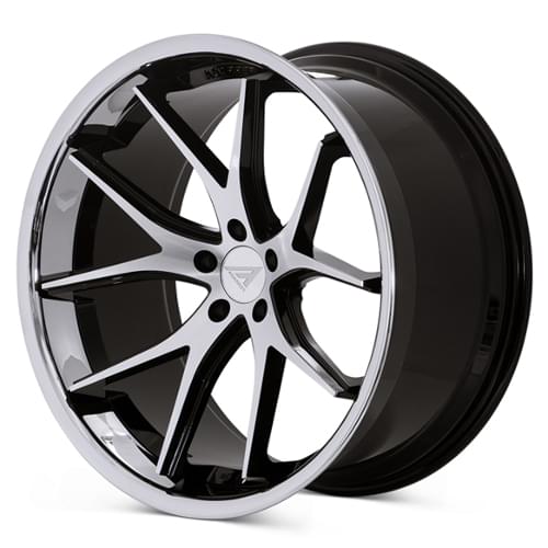 Ferrada FR2 Machined Black W/ Chrome Lip - Part Number FR2201155112MA30 Ferrada FR2 Machined Black W/ Chrome Lip Photo