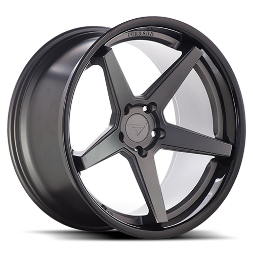 Ferrada FR3 Matte Black W/ Gloss Black Lip - Part Number FR3201155115MB28 Ferrada FR3 Matte Black W/ Gloss Black Lip Photo