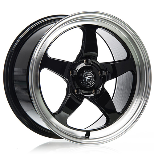 Forgestar F91 D5 Drag Gloss Black W/ Diamond Lip - Part Number F09180062P25 Forgestar F91 D5 Drag Gloss Black W/ Diamond Lip Photo