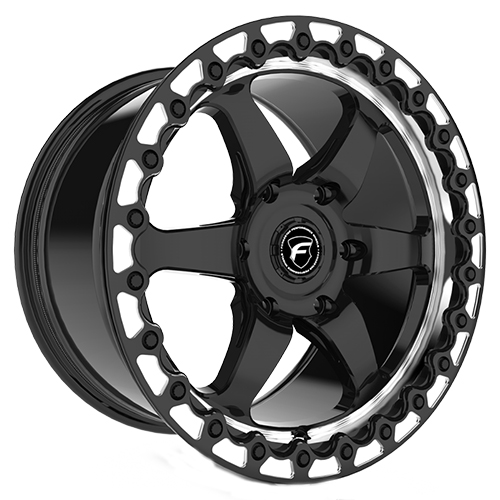 Forgestar FB1 D6 Gloss Black W/ Diamond Lip Beadlock - Part Number F0B1B0084P38 Forgestar FB1 D6 Gloss Black W/ Diamond Lip Beadlock Photo