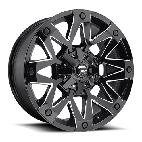 Fuel Offroad Ambush D555 Gloss Black W/ Milled Spokes - Part Number D55520907050 Fuel Offroad Ambush D555 Gloss Black W/ Milled Spokes Photo