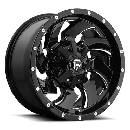 Fuel Offroad Cleaver D574 Gloss Black W/ Milled Spokes - Part Number D57420002647 Fuel Offroad Cleaver D574 Gloss Black W/ Milled Spokes Photo