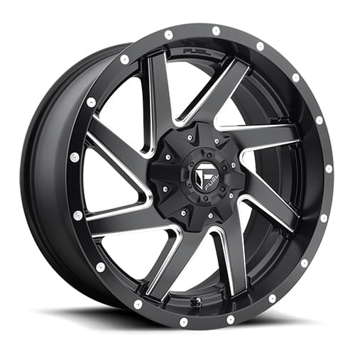 Fuel Offroad Renegade D594 Matte Black W/ Milled Spokes - Part Number D59417902650 Fuel Offroad Renegade D594 Matte Black W/ Milled Spokes Photo