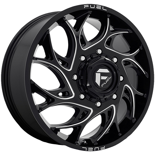 Fuel Offroad Runner D741 Gloss Black W/ Milled Spokes - Part Number D74120828D Fuel Offroad Runner D741 Gloss Black W/ Milled Spokes Photo