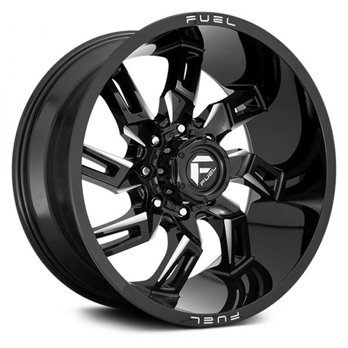 Fuel Offroad Lockdown D747 Gloss Black W/ Milled Spokes - Part Number D74722008247 Fuel Offroad Lockdown D747 Gloss Black W/ Milled Spokes Photo