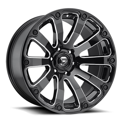 Fuel Offroad Diesel D598 Gloss Black W/ Milled Spokes - Part Number D59820907350 Fuel Offroad Diesel D598 Gloss Black W/ Milled Spokes Photo