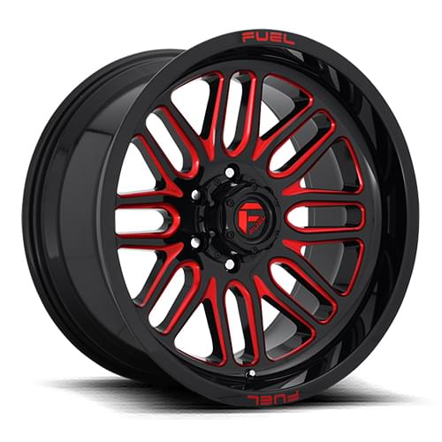 Fuel Offroad Ignite D663 Gloss Black W/ Red Milled Spokes Photo