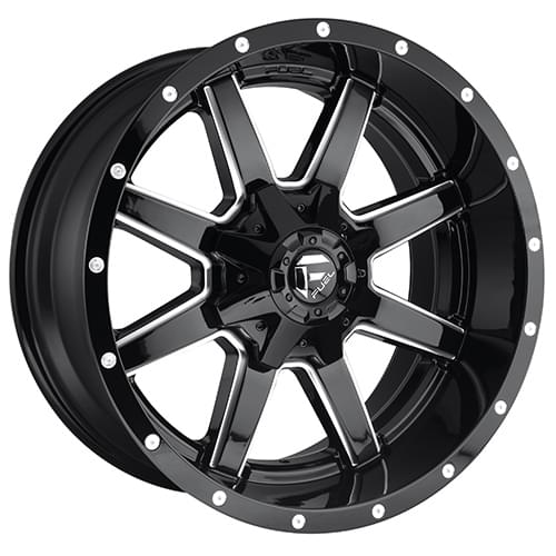 Fuel Offroad Maverick D610 Gloss Black W/ Milled Spokes - Part Number D6102090G162 Fuel Offroad Maverick D610 Gloss Black W/ Milled Spokes Photo
