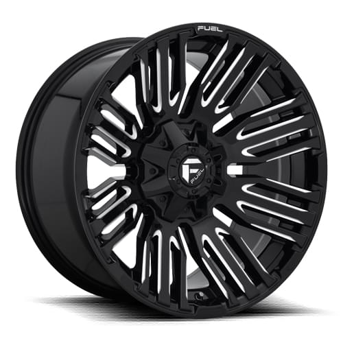 Fuel Offroad Schism D649 Gloss Black W/ Milled Spokes - Part Number D64920901750 Fuel Offroad Schism D649 Gloss Black W/ Milled Spokes Photo