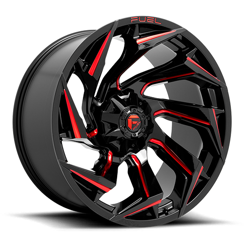 Fuel Offroad D755 Reaction Gloss Black Red Milled - Part Number D75515800437 Fuel Offroad D755 Reaction Gloss Black Red Milled Photo