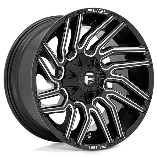 Fuel Offroad D773 Typhoon Gloss Black Milled - Part Number D77322008247 Fuel Offroad D773 Typhoon Gloss Black Milled Photo