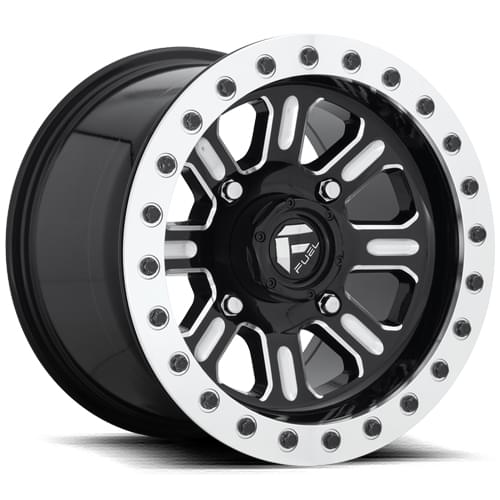 Fuel UTV Hardline D910 Gloss Black W/ Milled Spokes - Part Number D9101570A554 Fuel UTV Hardline D910 Gloss Black W/ Milled Spokes Photo