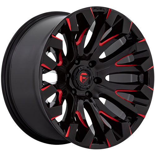 Fuel Offroad Quake D829 Gloss Black Milled W/ Red Tint Photo