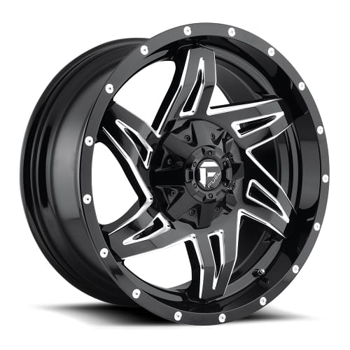 Fuel Offroad Rocker D613 Black W/ Milled Spokes - Part Number D61320901857 Fuel Offroad Rocker D613 Black W/ Milled Spokes Photo