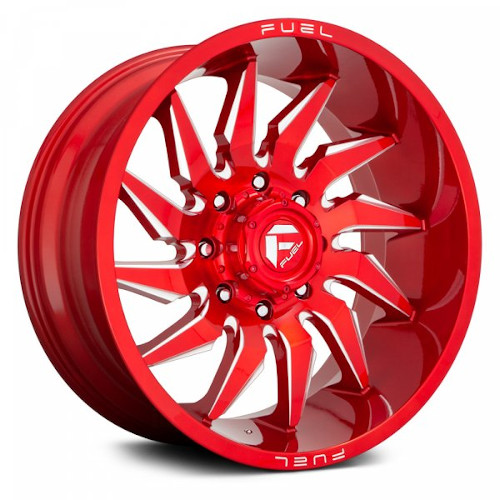 Fuel Offroad Saber D745 Candy Red W/ Milled Spokes - Part Number D74522007547 Fuel Offroad Saber D745 Candy Red W/ Milled Spokes Photo