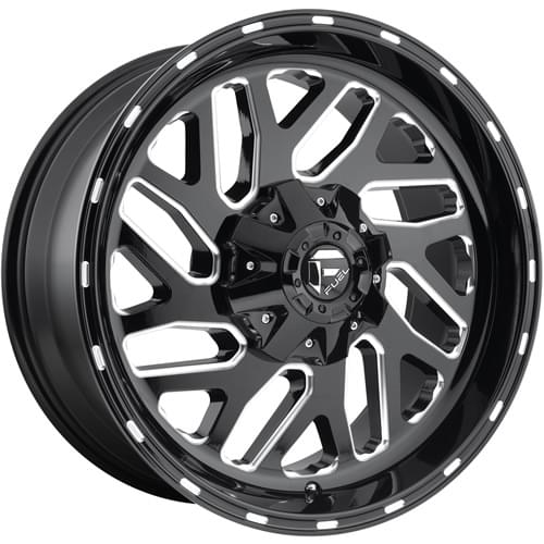Fuel Offroad Triton D581 Gloss Black W/ Milled Spokes - Part Number D58118908245 Fuel Offroad Triton D581 Gloss Black W/ Milled Spokes Photo