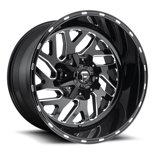 Fuel Offroad Triton D581 Gloss Black W/ Milled Spokes - Part Number D58126201847 Fuel Offroad Triton D581 Gloss Black W/ Milled Spokes Photo