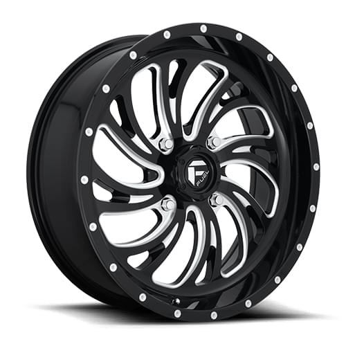 Fuel Offroad Kompressor D641 Gloss Black W/ Milled Spokes - Part Number D6412270A544 Fuel Offroad Kompressor D641 Gloss Black W/ Milled Spokes Photo