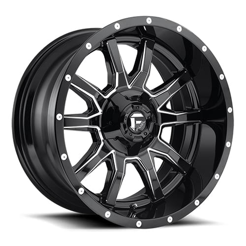 Fuel Offroad Vandal D627 Black W/ Milled Spokes - Part Number D62720907057 Fuel Offroad Vandal D627 Black W/ Milled Spokes Photo