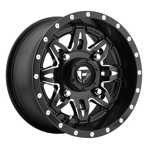 Fuel UTV Lethal D567 Lethal Satin Black W/ Milled Spokes - Part Number D5671870A544 Fuel UTV Lethal D567 Lethal Satin Black W/ Milled Spokes Photo