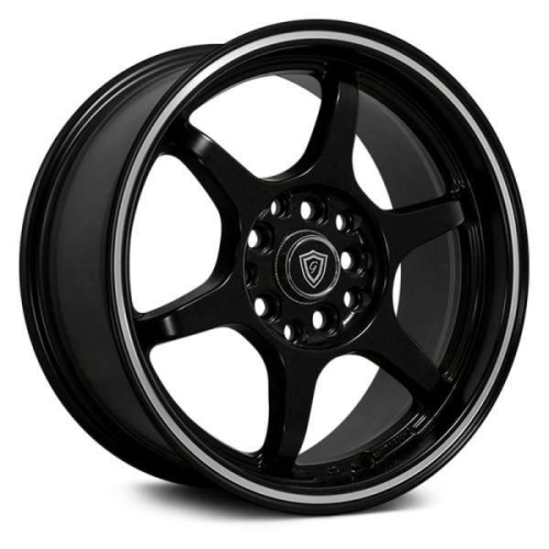 G-Line Alloys G6049 Black w/ Machined Line