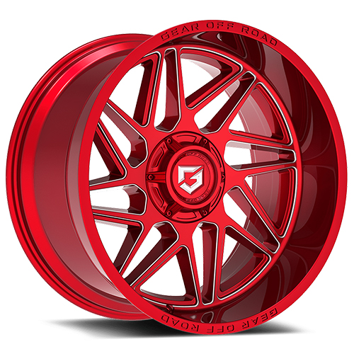 Gear Off Road 761RM Gloss Red W/ Milled Accents - Part Number 761RM-2128144 Gear Off Road 761RM Gloss Red W/ Milled Accents Photo