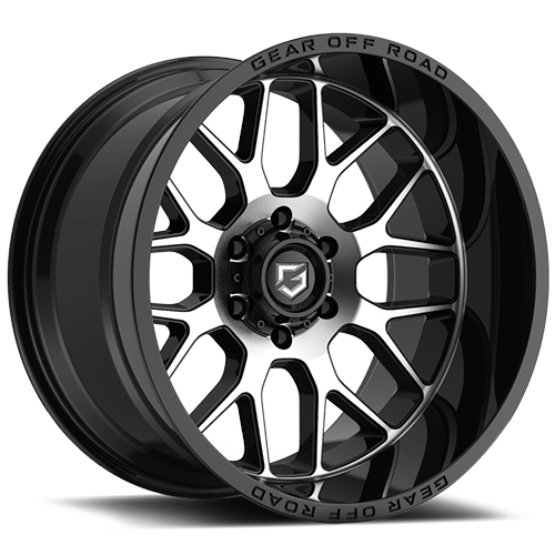 Gear Offroad Raid 763 Black Machined Face - Part Number 763MB-2128344 Gear Offroad Raid 763 Black Machined Face Photo