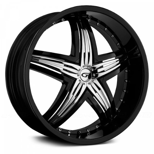 Gianna Blitz Black W Chrome Inserts - Part Number G1-24161273578LB Gianna Blitz Black W Chrome Inserts Photo