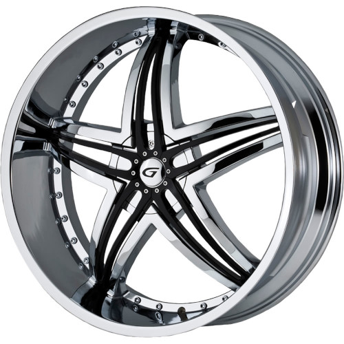 Gianna Blitz Chrome W Black Inserts - Part Number G1-2416D593587L Gianna Blitz Chrome W Black Inserts Photo