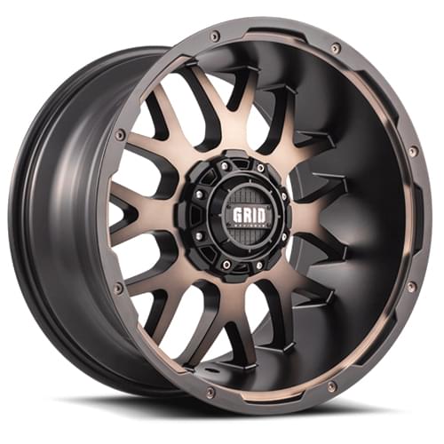 Grid Offroad GD02 Matte Black Metallic Dust W/ Dark Tint - Part Number GD02-20090880D1524 Grid Offroad GD02 Matte Black Metallic Dust W/ Dark Tint Photo