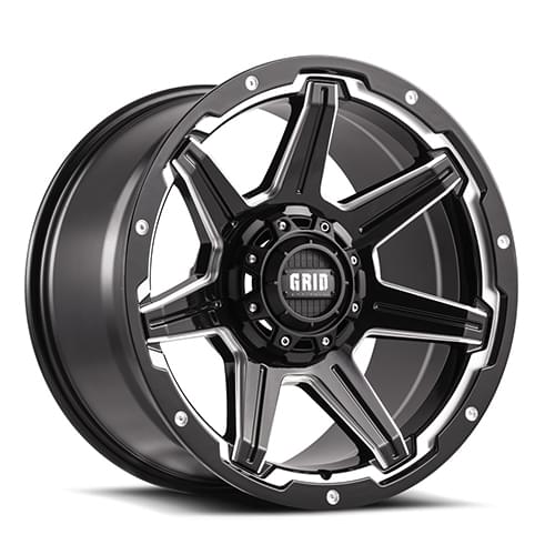 Grid Offroad GD06 Gloss Black W/ Milled Spokes Photo