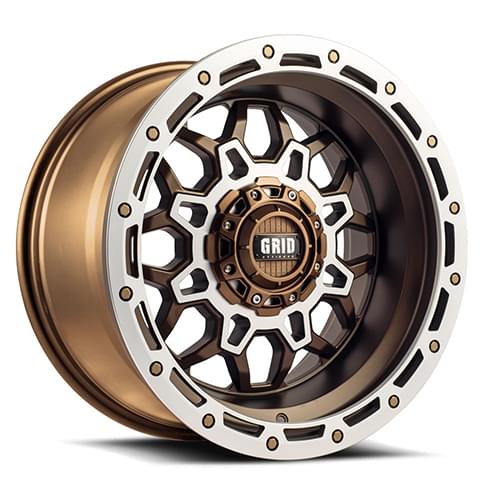 Grid Offroad GD09 Matte Bronze W/ Machined Face - Part Number GD09-20090052Z-187 Grid Offroad GD09 Matte Bronze W/ Machined Face Photo