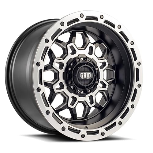 Grid Offroad GD09 Matte Black W/ Machined Face Photo