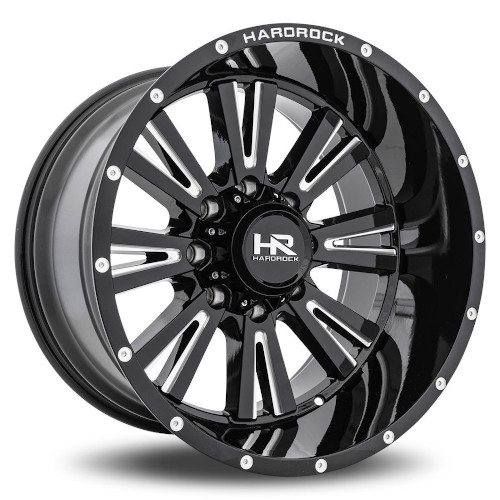 Hardrock Spine Xposed H503 Gloss Black W/ Milled Spokes - Part Number H503-241273144BM Hardrock Spine Xposed H503 Gloss Black W/ Milled Spokes Photo