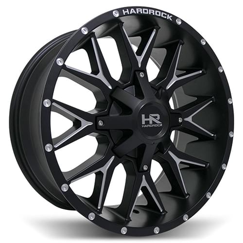 Hardrock Affliction H700 Satin Black W/ Milled Spokes - Part Number H700-209097018BM Hardrock Affliction H700 Satin Black W/ Milled Spokes Photo