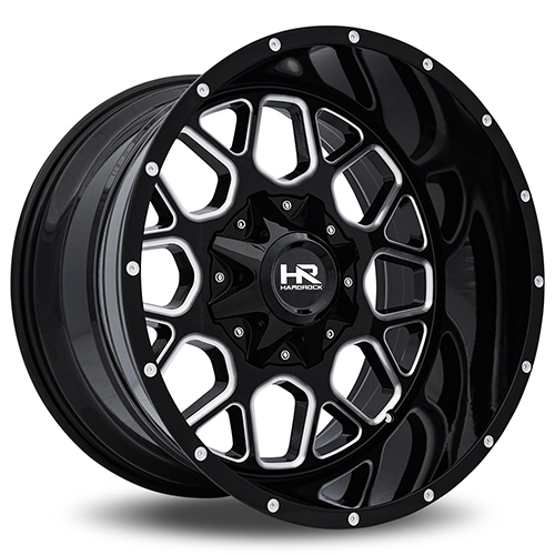 Hardrock Gunner H705 Gloss Black W/ Milled Spokes - Part Number H705-201078119GBM Hardrock Gunner H705 Gloss Black W/ Milled Spokes Photo