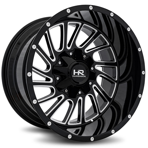 Hardrock H708 Gloss Black Milled - Part Number H708-209097000GBM Hardrock H708 Gloss Black Milled Photo