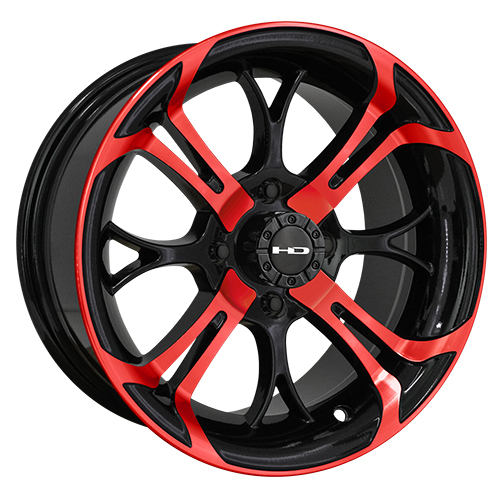 HD Golf Spinout Gloss Black Machined W/ Red Accents Photo