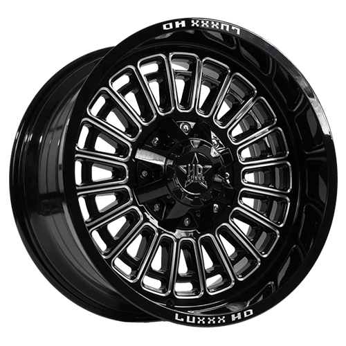 Luxxx HD Offroad LHD-27 Gloss Black Milled - Part Number LHD2722126135139-44G-A1 Luxxx HD Offroad LHD-27 Gloss Black Milled Photo