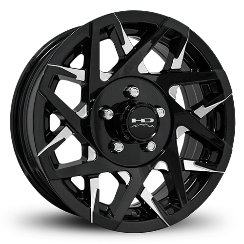 HD Trailer Wheels Canyon Gloss Black W/ Milled Face Photo