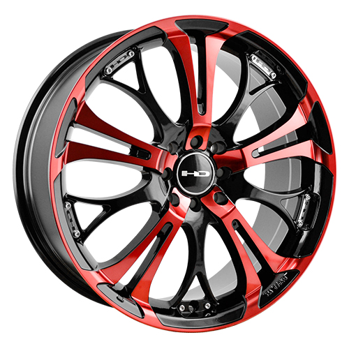 HD Wheels Spinout Black Machined w/ Red - Part Number SO22856420BK-R HD Wheels Spinout Black Machined w/ Red Photo