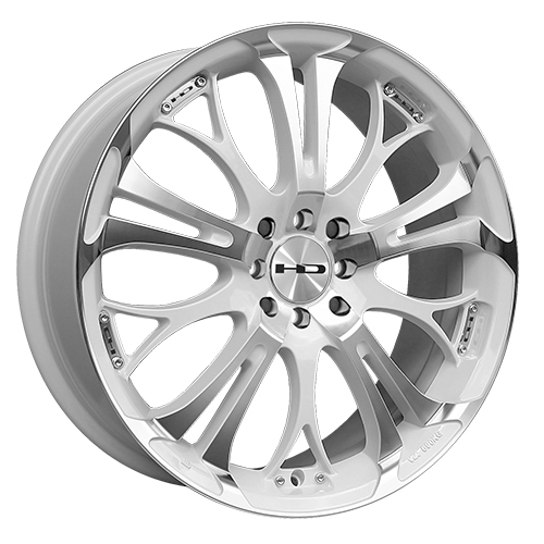 HD Wheels Spinout Gloss White Machined - Part Number SO17703740WM HD Wheels Spinout Gloss White Machined Photo