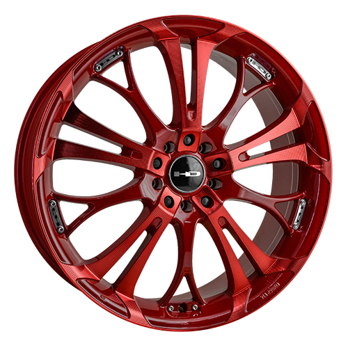 HD Wheels Spinout Red Sonic Machined - Part Number SO20806435R-SR HD Wheels Spinout Red Sonic Machined Photo