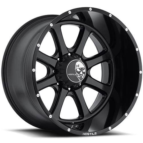 Hostile Exile H105 8 Lug Asphalt - Part Number H105-2414816545BB Hostile Exile H105 8 Lug Asphalt Photo