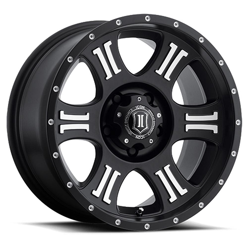 Icon Alloys Shield Satin Black Machined - Part Number 1017858347MB Icon Alloys Shield Satin Black Machined Photo