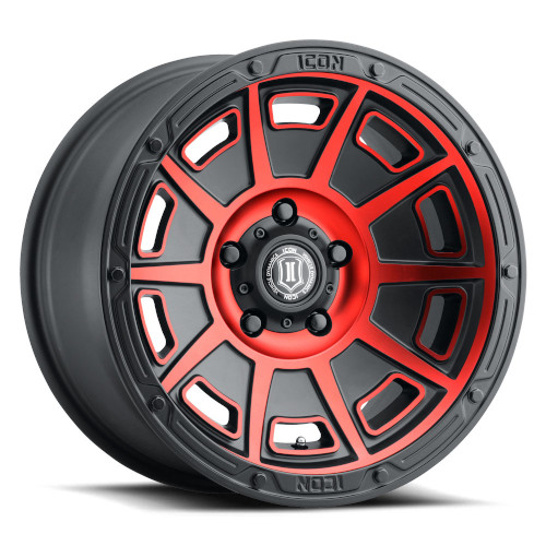 Icon Alloys Victory Satin Black Red - Part Number 3017858347SBRT Icon Alloys Victory Satin Black Red Photo