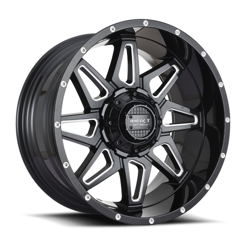 Impact Off-Road 807 Gloss Black Milled - Part Number 807GB-21056-12 Impact Off-Road 807 Gloss Black Milled Photo